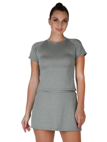 Women Grey Regular Fit Solid Top