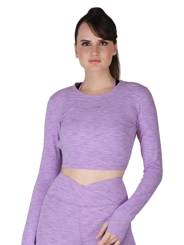 Women Purple Regular Fit Solid Top
